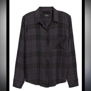 Rails Onyx Jet Hunter Plaid Shirt SZ L worn 2x